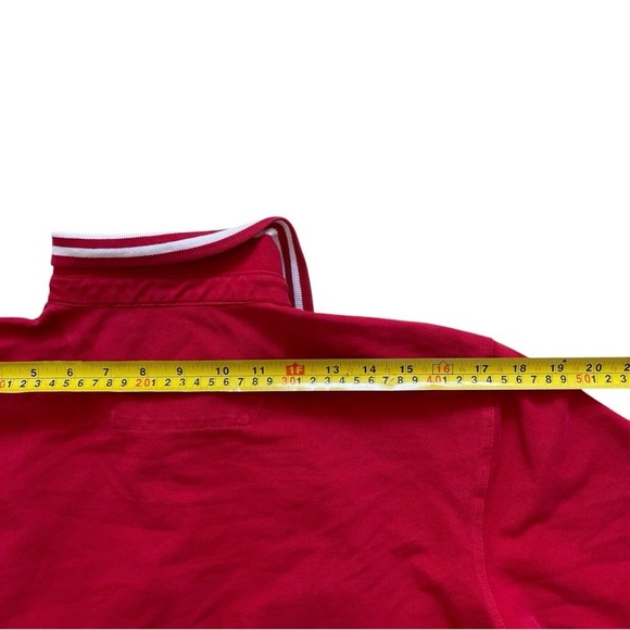 Polo Ralph Lauren Shirt Mens Large Shirt Red Blackwatch Big Pony - Discoloured - Picture 13 of 14